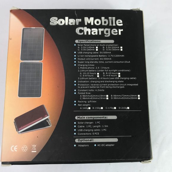 BP LOGO Small, Folding Solar Mobile Charger SBC-03 - Picture 2 of 4